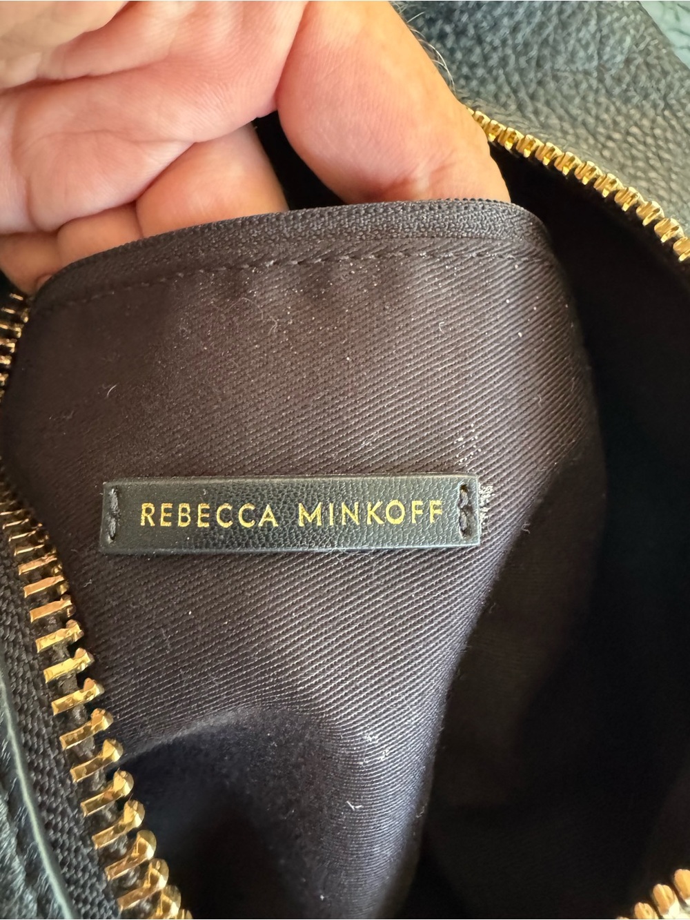 Rebecca Minkoff Black Leather women’s Backpack with Gold Hardware - Picture 8 of 10